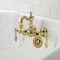 Kingston Brass CA1001T2 3-3/8" Tub Wall Mount Clawfoot Tub Faucet, Polished Brass CA1001T2 - alternate 3
